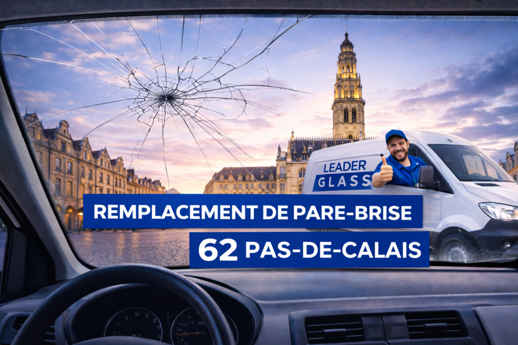 Remplacement de pare-brise dans le Pas-de-Calais (62) avec LeaderGlass, intervention rapide à domicile